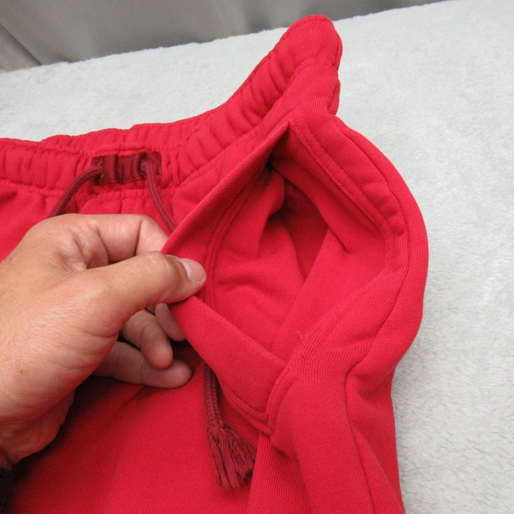 Jordan Pants Mens Small Red Essentials Fleece‎ Jogger Heavyweight Tapered 28X27